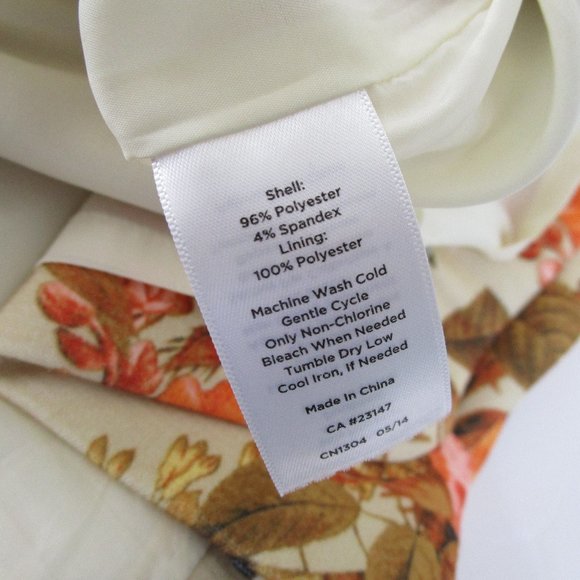 SOLDTalbots Golden Orange Autumn Floral Sheath Dress 8 - Picture 10 of 10